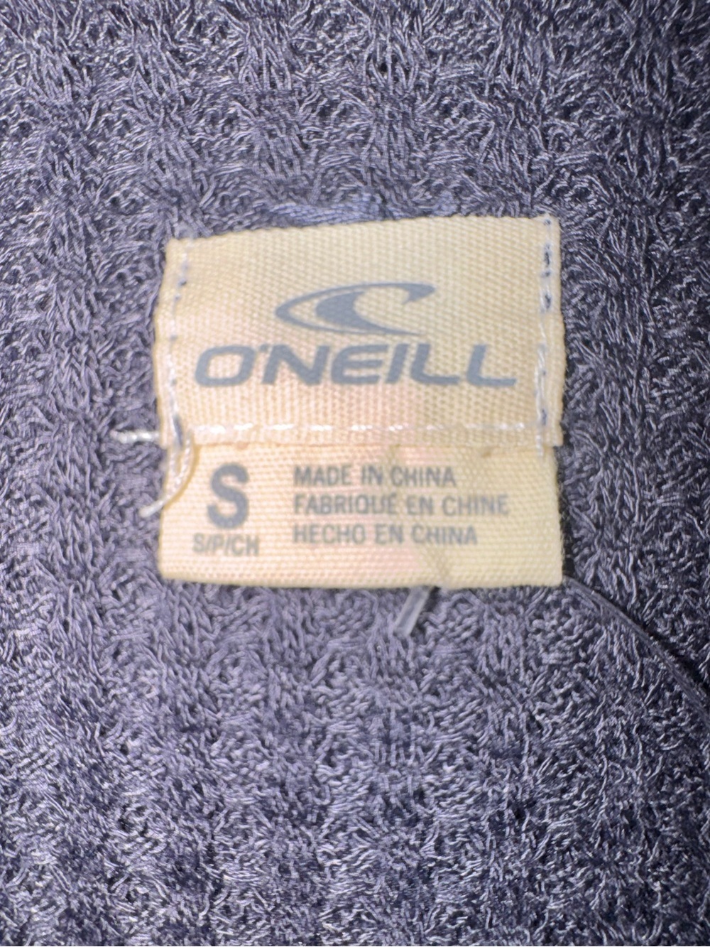O'Neill Grey-blue Cayenne waffle knit wrap sweater with flared sleeves size S - Picture 6 of 13